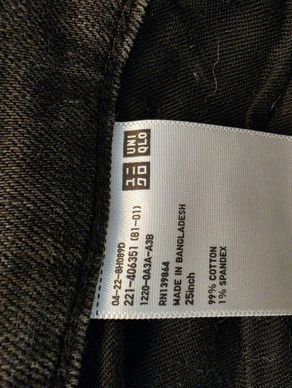 Uniqlo High-Rise Distressed Straight Leg Jeans - 25in Charcoal Gray - OBO - Picture 3 of 5